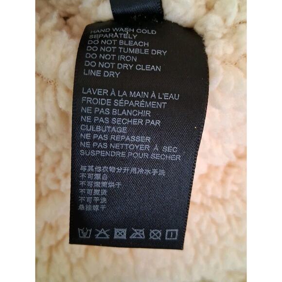 BDG Urban Outfitters Cream Sherpa Teddy Jacket Open Cardigan Comfy XS/S TP/P - Picture 8 of 9